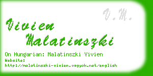 vivien malatinszki business card